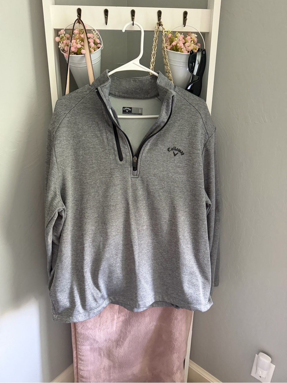 Callaway Heather Gray Half-Zip Pullover